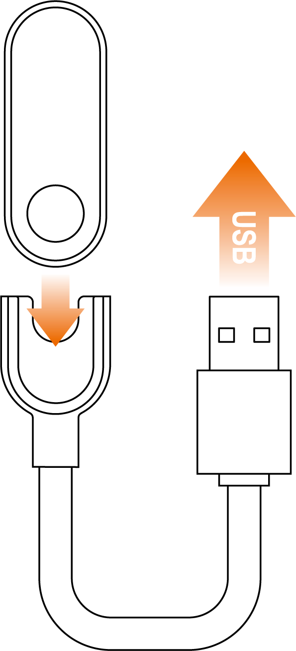 Mi Band 2に付属している充電ケーブル